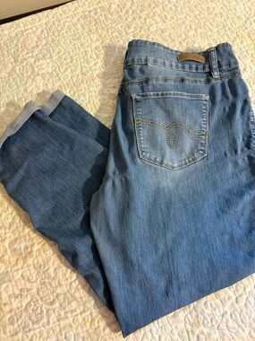 Royalty For Me Straight Leg Cuffed Ankle Jeans